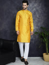 Woven Design Silk Blend Kurtas-KO-5032Mustard