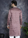 Men's Sequins Embroidered Kurtas-KO-5038Megenta