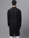 Men's Black Embroiderd Kurtas-KO-640Black