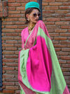 Saree Mall Women's Soft  Light Green Woven Design Designer Saree With Blouse Piece-KOCHE352005