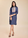 Komarri U Elegant Tencel Denim Dress-KOM-DRS-118