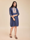 Komarri U Elegant Tencel Denim Dress-KOM-DRS-118