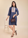 Komarri U Elegant Tencel Denim Dress-KOM-DRS-118