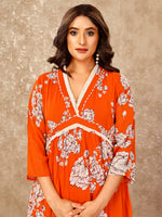 Komarri U Floral Print Alia Cut-KOM-DRS-138