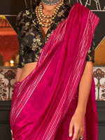 Saree Mall Women's Viscose  Pink Woven Design Designer Saree With Blouse Piece-KONDITORI385002