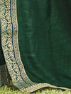 Saree Mall Women's Vichitra  Green Embellished Designer Saree With Blouse Piece-KONKA81592