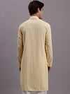 Men's Yellow Chikankari Embroidered and Sequence Kurta-KO-5000Yellow