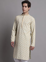 Men's Light Green Chikankari Embroidered and Sequence Kurta-KO-5001Pista