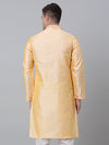 Men's Golden Collar Embroidered Kurta.-KO-5002Golden