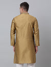 Men's Mustard Collar Embroidered Kurta.-KO-5002Mustard