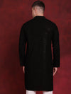 Sequins Chikankari Kurtas for Mens-KO-5018Black