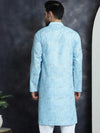 Men's Printed Kurtas-KO-5031Sky