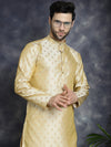 Woven Design Silk Blend Kurtas-KO-5032Golden