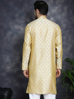 Woven Design Silk Blend Kurtas-KO-5032Golden