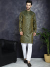 Woven Design Silk Blend Kurtas-KO-5032Olive