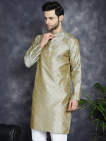 Woven Design Silk Blend Kurtas-KO-5032Pista