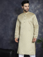 Beige Woven Design Kurtas-KO-5034Beige