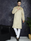 Beige Woven Design Kurtas-KO-5034Beige