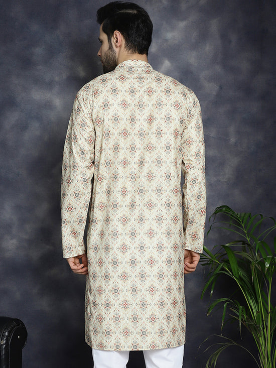 Golden Foil Printed Kurtas-KO-5036Golden