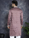 Men's Sequins Embroidered Kurtas-KO-5038Megenta