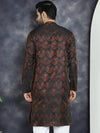 Men Bronze Silk Blend Straight Kurtas-KO-5043Bronze