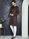 Men Bronze Silk Blend Straight Kurtas-KO-5043Bronze