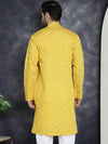 Men's Sequins Embroidered Kurtas-KO-5044Mustard