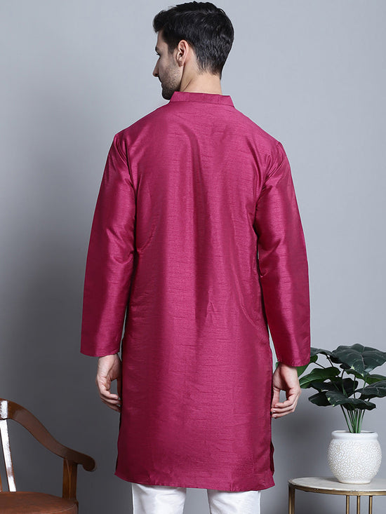 Men Purple Dupion Silk Kurtas-KO-636Purple