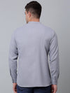 Men's Black Solid Short Kurtas-KO-677Light-Grey