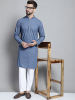 Men Grey Embroidered Sequinned Kurtas-KO-680Grey