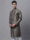 Men's Olive Green Digital Printed Kurtas-KO-691Olive