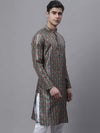 Men's Olive Green Digital Printed Kurtas-KO-691Olive