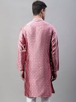 Collar Embroidered Kurtas-KO-692Pink