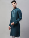 Mirror Work Kurtas-KO-693Teal