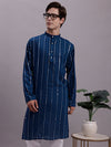 Men's Solid Pure Cotton Kurta-KO-694Peacock