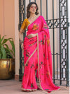 Saree Mall Women's Viscose  Pink Embellished Designer Saree With Blouse Piece-KRAGIRI1805