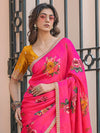 Saree Mall Women's Viscose  Pink Embellished Designer Saree With Blouse Piece-KRAGIRI1805