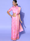 Saree Mall Women's  Blend Pink Woven Design Celebrity Saree With Blouse Piece-KSWHT220006