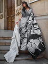 Saree Mall Women's Crepe Grey Digital Print Designer Saree With Blouse Piece-KUBIK324006