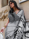 Saree Mall Women's Crepe Grey Digital Print Designer Saree With Blouse Piece-KUBIK324006