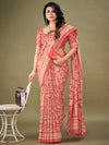 Saree Mall Women's Dola  Peach Printed Designer Saree With Blouse Piece-KUMKUM20A