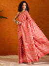 Saree Mall Women's Cotton Blend Pink Printed Designer Saree With Blouse Piece-KUMKUM30H