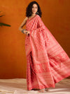 Saree Mall Women's Cotton Blend Pink Printed Designer Saree With Blouse Piece-KUMKUM30H