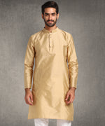 Hangup Men Standard Solid Men's Indian Wear-Khakhi_8_W39_Lkurta