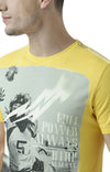 Huetrap Yellow Mens Short Sleeve Graphic Printed Tshirt-HT17MKGRAYLW00817