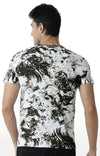 Huetrap White Mens Short Sleeve Graphic Printed Tshirt-HT12MKGRAWHT00152