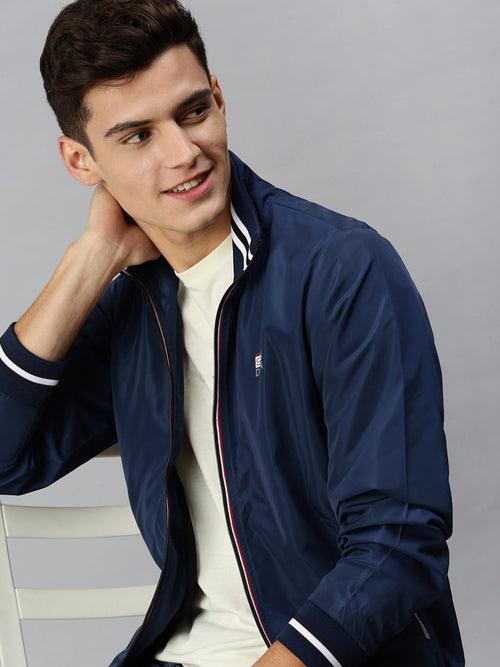 Men Solid Blue Sporty Jacket-LBR125-Skyblue