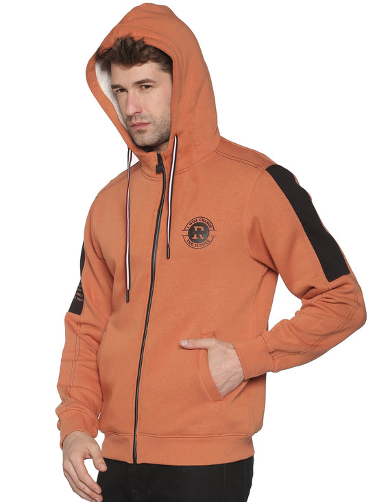 Men Solid Rust Sweatshirt-LBR1516-Rust