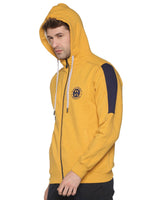 Men Solid Yellow Sweatshirt-LBR1516-Yellow