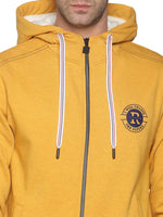 Men Solid Yellow Sweatshirt-LBR1516-Yellow